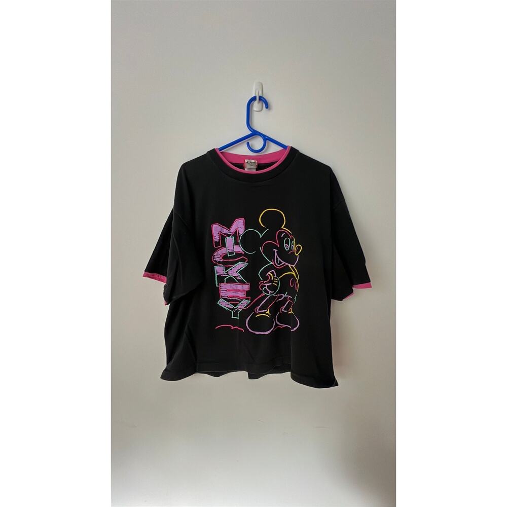 Black Vintage Disney Designs Mickey Mouse T-shirt, One size fits all
